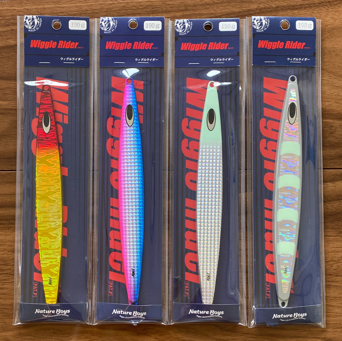 1点限り　送料無料　鉄ジグ　ウィグルライダー　190g　4色セット