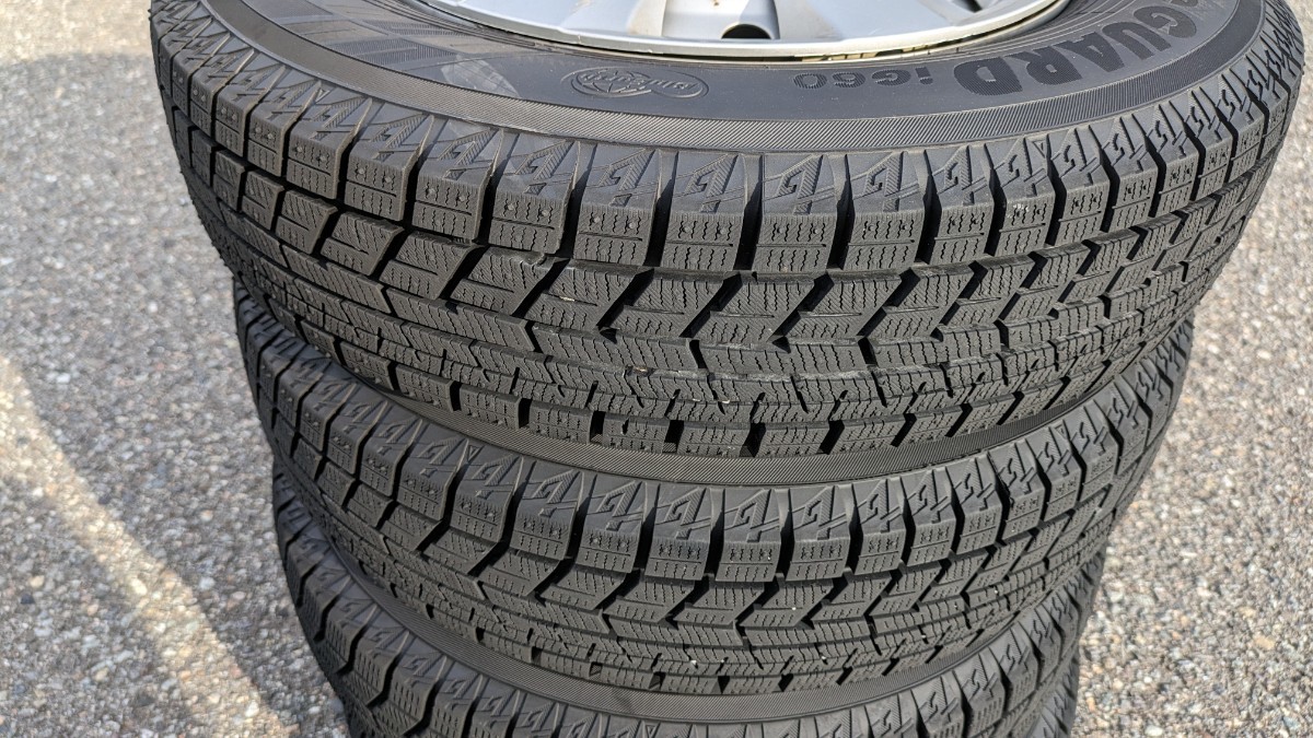 145/80R13 スタッドレスタイヤ 21年製　ヨコハマアイスガード バリ山　ダイハツ純正　ナット付き 145&frasl;80R13 ヨコハマ iG60 145／80r13の通販 nヨコハマ nタイヤ