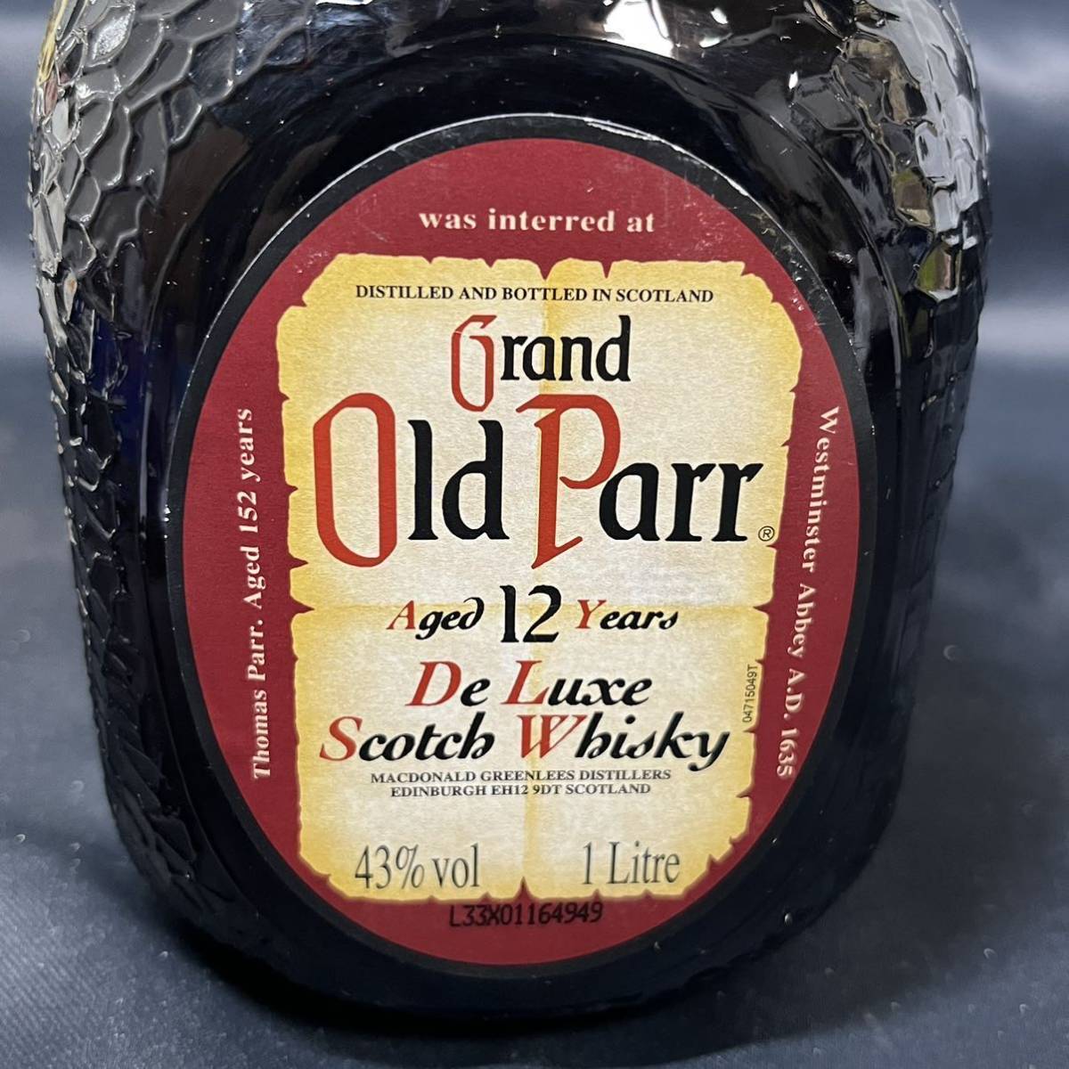 未開栓】Grand Old Parr オールドパー12年 De Luxe スコッチウイスキー 
