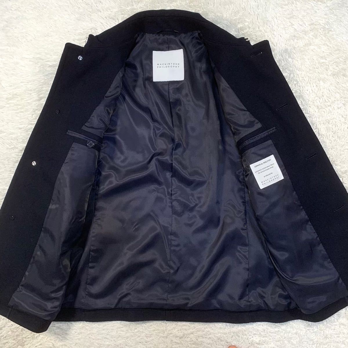 極美品 マッキントッシュフィロソフィー 千鳥格子 ウール ダッフル