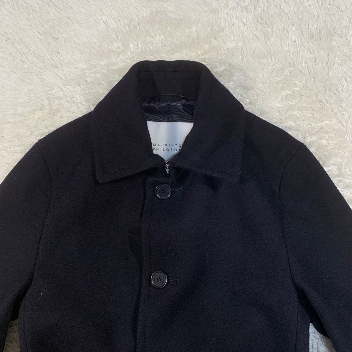 極美品 マッキントッシュフィロソフィー 千鳥格子 ウール ダッフル