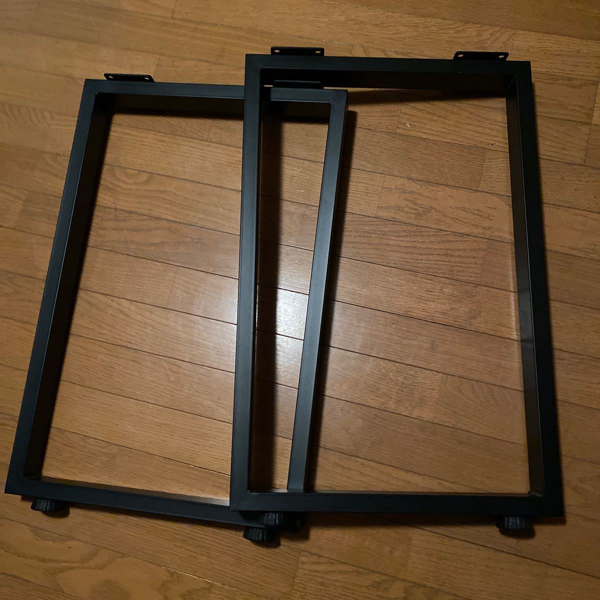 テーブル 脚 パーツ アイアンレッグ 2本セット 高さ70.5cm 奥行45cm 鉄 スチール DIY ダイニングテーブルなどに