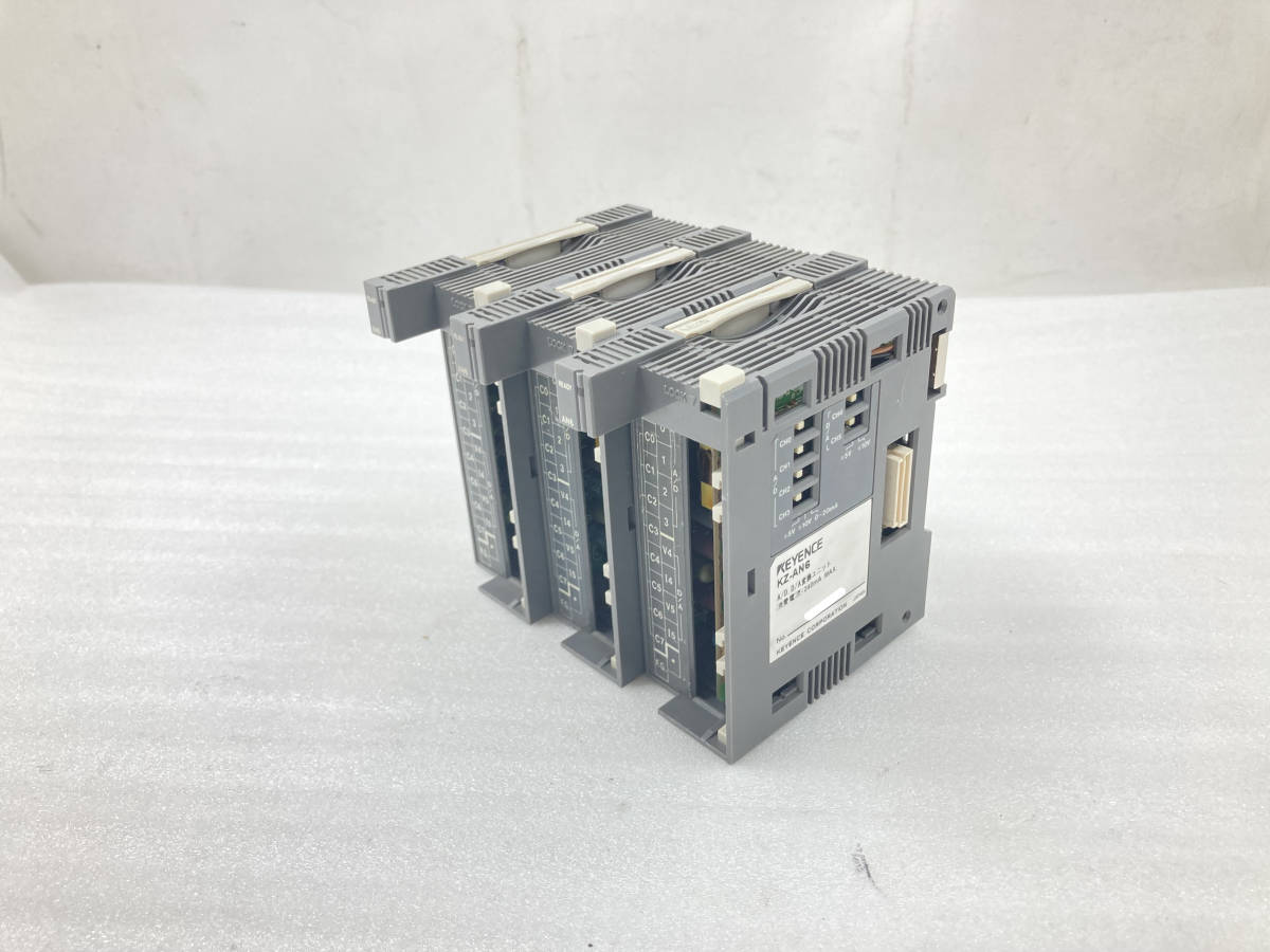 ○KEYENCE PLC KZ-AN6 A/D D/A変換ユニット 3個セット 中古品 キーエンス
