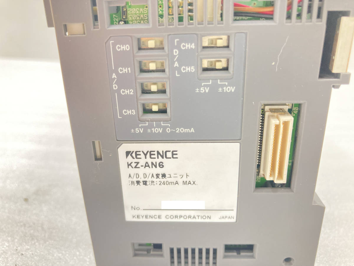 ○KEYENCE PLC KZ-AN6 A/D D/A変換ユニット 3個セット 中古品 キーエンス