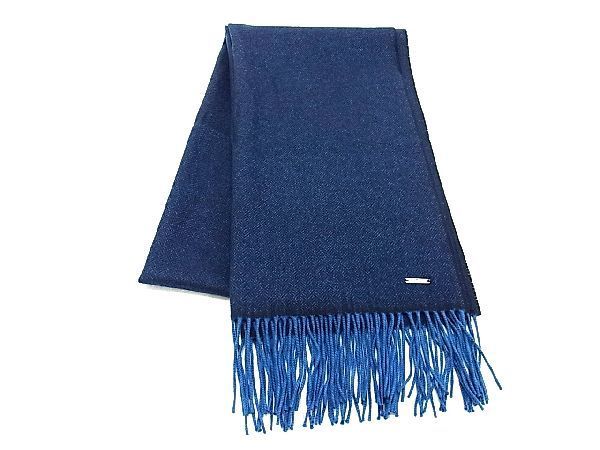 Loro Piana 100%カシミヤ マフラー ネイビー ロロピアーナ カシミヤ100