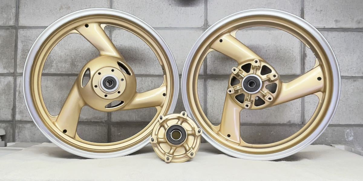 XJR400前後ホイールセット ハブ無し ホイールコーティング付き
