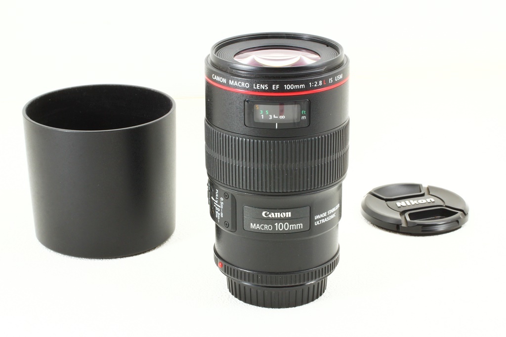 極上品◇Canon キヤノン EF 100mm F2.8 L Macro IS USM◇中望遠