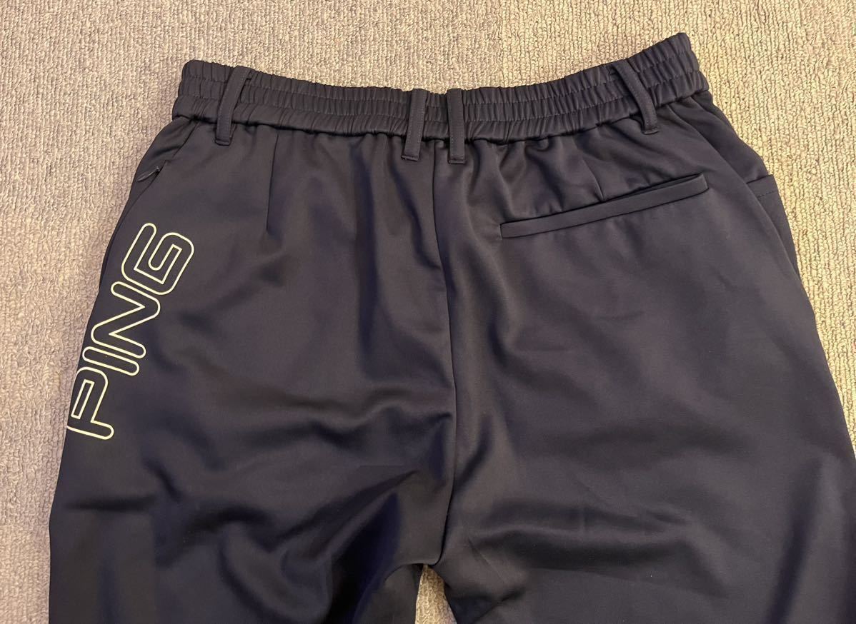 coco 中古 ピン PING レディース ジョガーパンツ S 紺 ネイビー ウエストゴム シンプル レターパックプラス発送可 103666 PING ジョガーパンツ ネイビー ベンチレーション ホワイト M