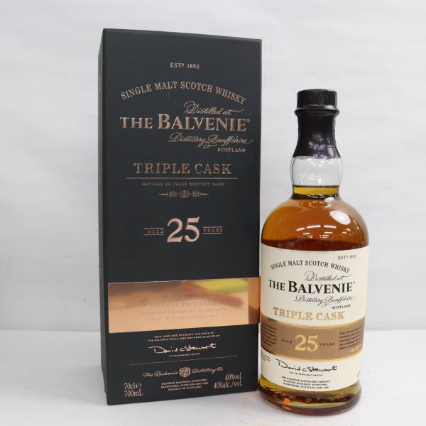 バルヴェニー 25年 シングルバレル 700ml 1円~THE BALVENIE（バルヴェニー）25年 トリプルカスク 40％ 700ml