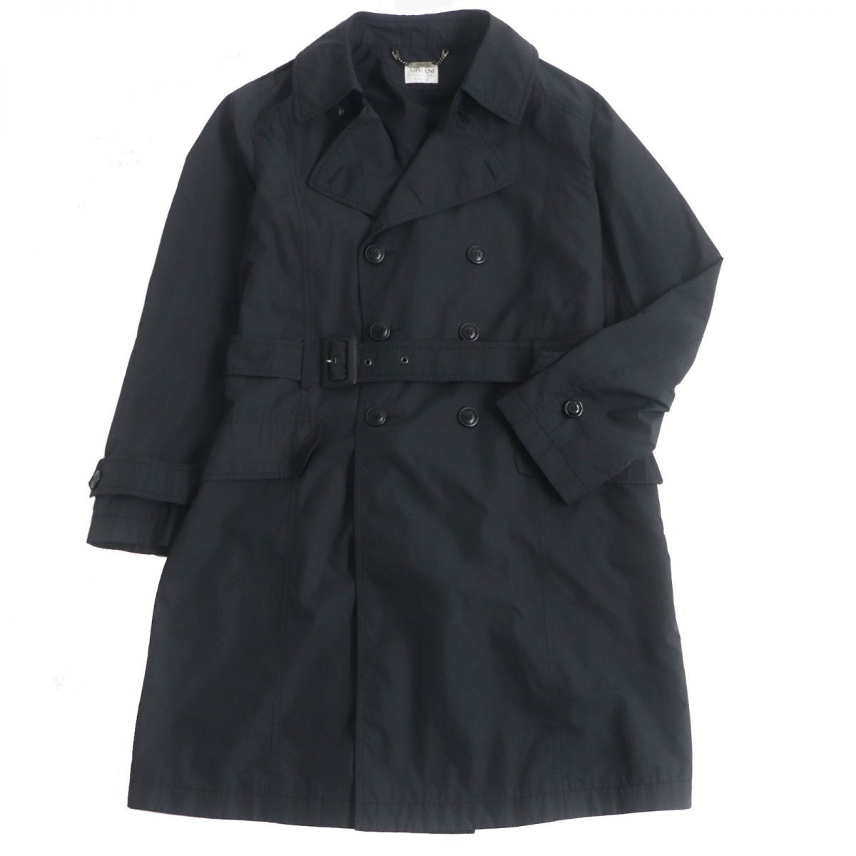 良品□ARMANI COLLEZIONI/アルマーニコレツォーニ ロゴボタン ロング丈 