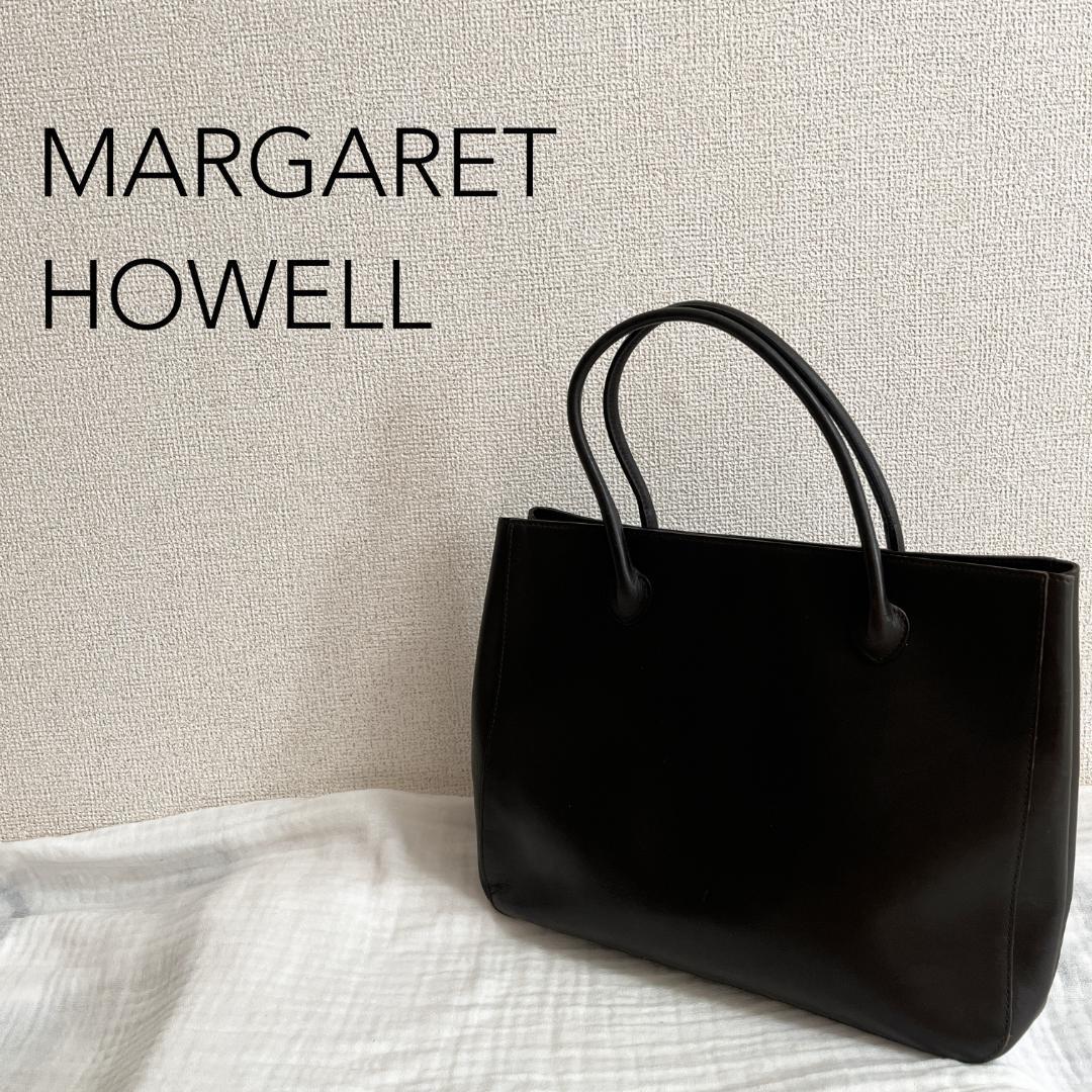 美品MARGARET HOWELLマーガレットハウエルセミショルダーバッグ焦茶