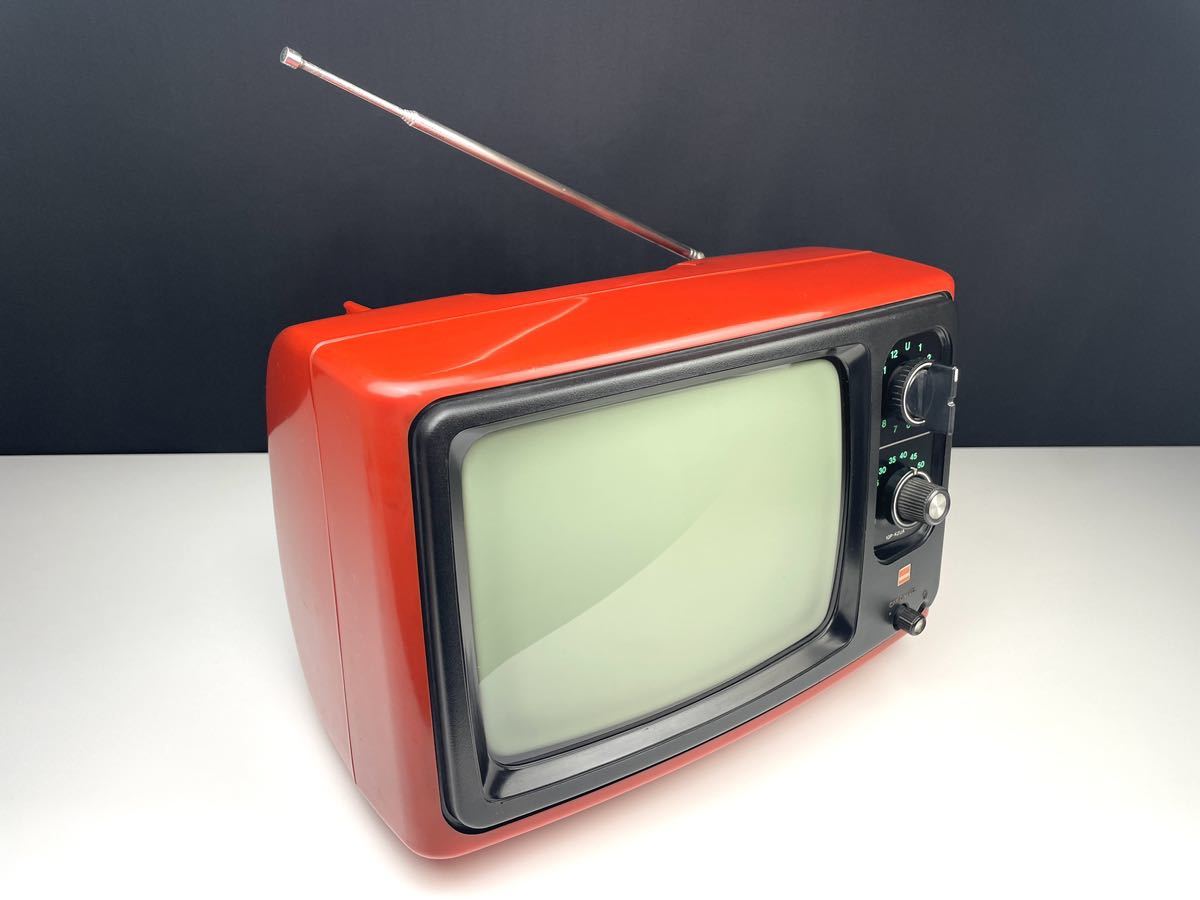 SHARP】1977年式 10P-K2UA トランジスタ 白黒 テレビ レトロ 昭和