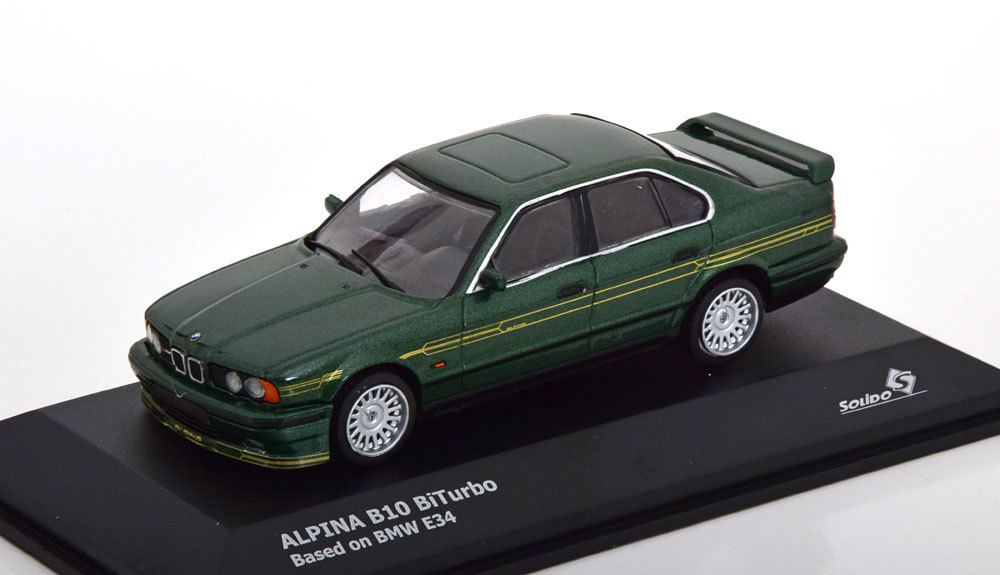 即決可★Newソリド1/43BMW アルピナB10-BiTurbo Based E34 BMW アルピナグリーン☆