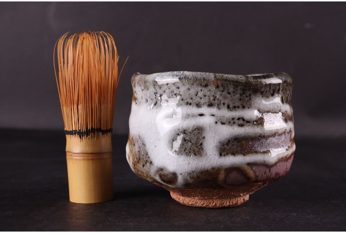URA]収集家所蔵品/灰塚窯/木戸貞昭 造/志野焼茶碗/7-11-113 (