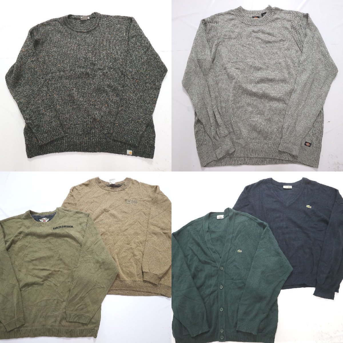 ◎ブランドMIXニット set カーハート ハーレー 他 (メンズ2XL） 6枚セット まとめ売り 古着卸 1円スタート KN2-6 MQ3900