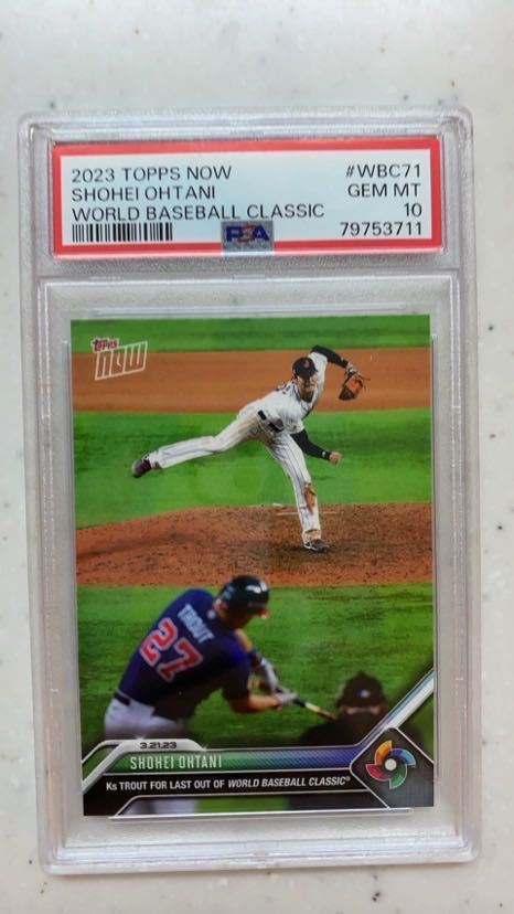 PSA10】 Topps Now 大谷翔平 トラウト WBC 決勝 ラスト Topps 大谷翔平
