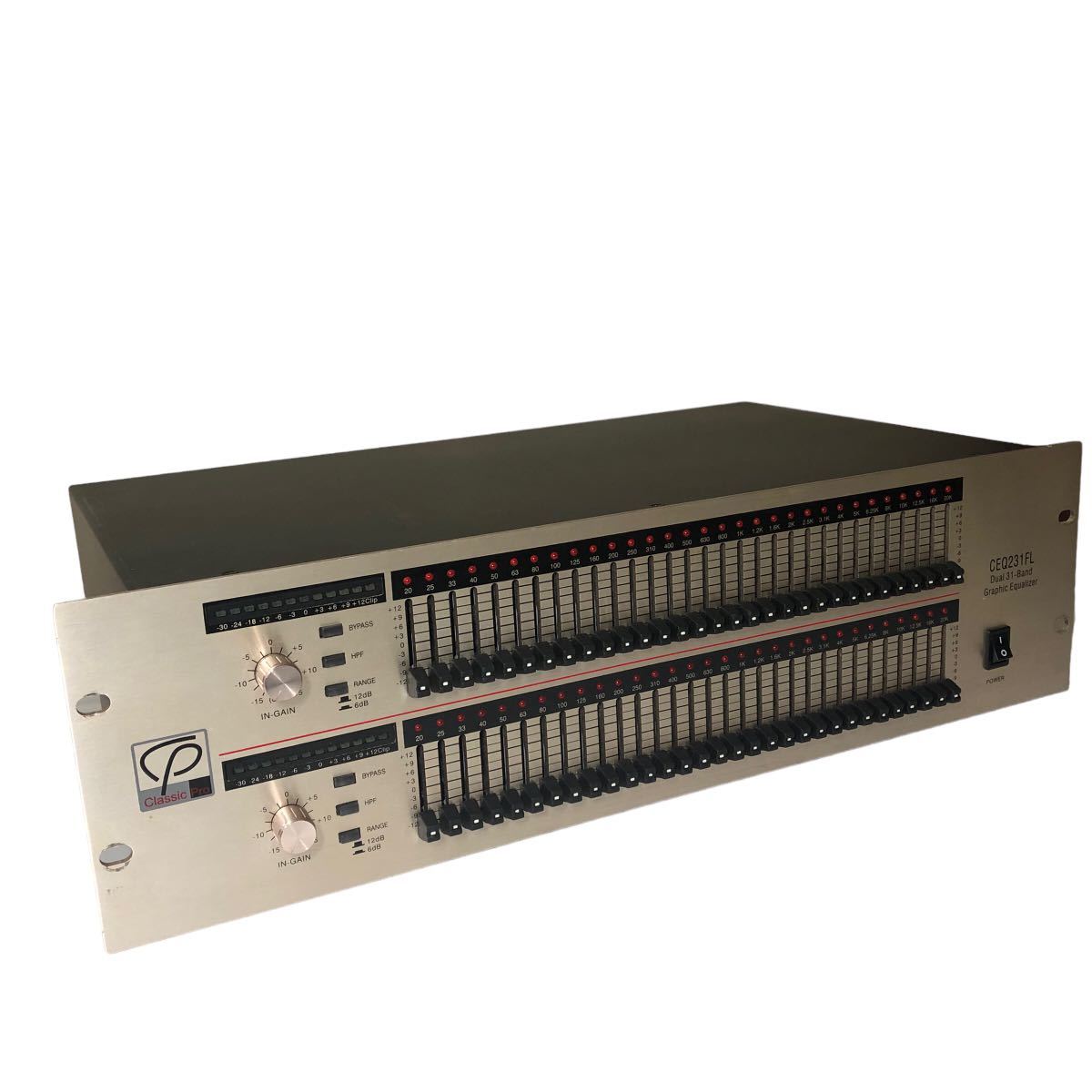 【美品・動作品】Classic Pro　クラシックプロ　CEQ231FL Dual 31-Band Graphic Equalizer　グラフィックイコライザー　廃盤