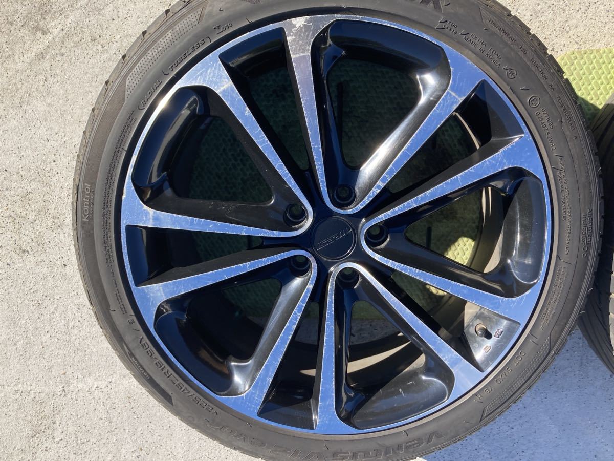 共豊　WREST ヴァレスト　19インチ8J 9J クラウン等 WREST ヴァレスト WS-4 中古ホイール 4本 8 / 9J 19インチ PCD114.3 5