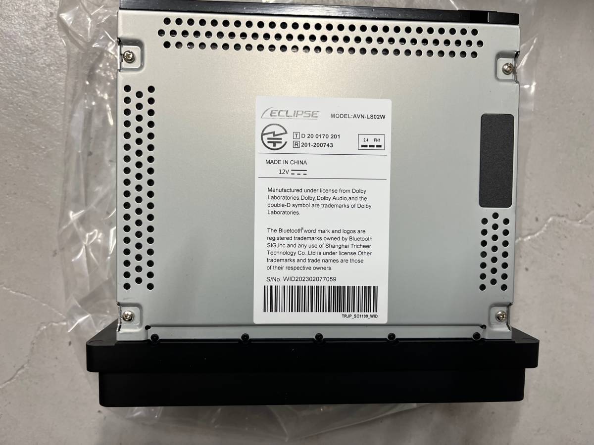 デンソーテン ECLIPSE カーナビゲーション 7型ワイド AVN-LS02W 32GB