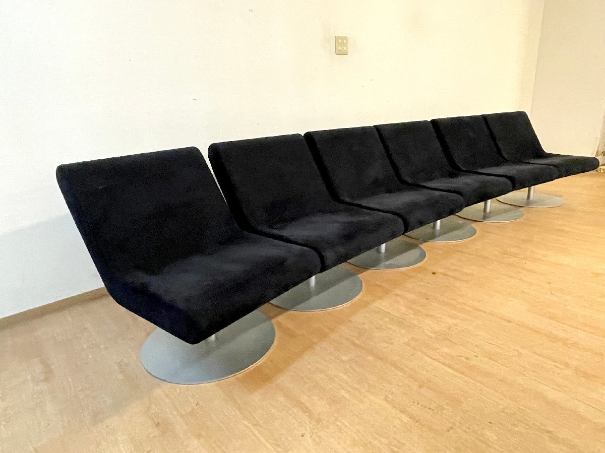 ☆直接引取り限定☆【福岡】ラウンジスウィベルチェア 6脚◇CASSINA 