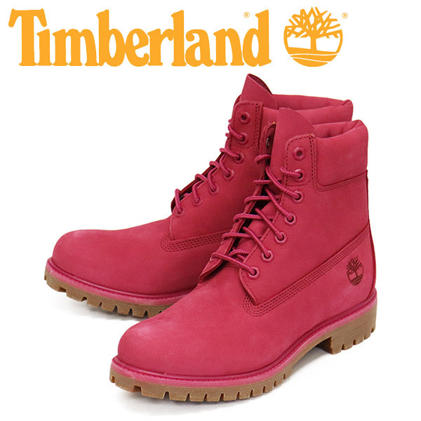 Timberland (ティンバーランド) A5VHD 6in PREM WP BT 6インチプレミアムウォータープルーフブーツ Pink TB442 US8-約26.0cm
