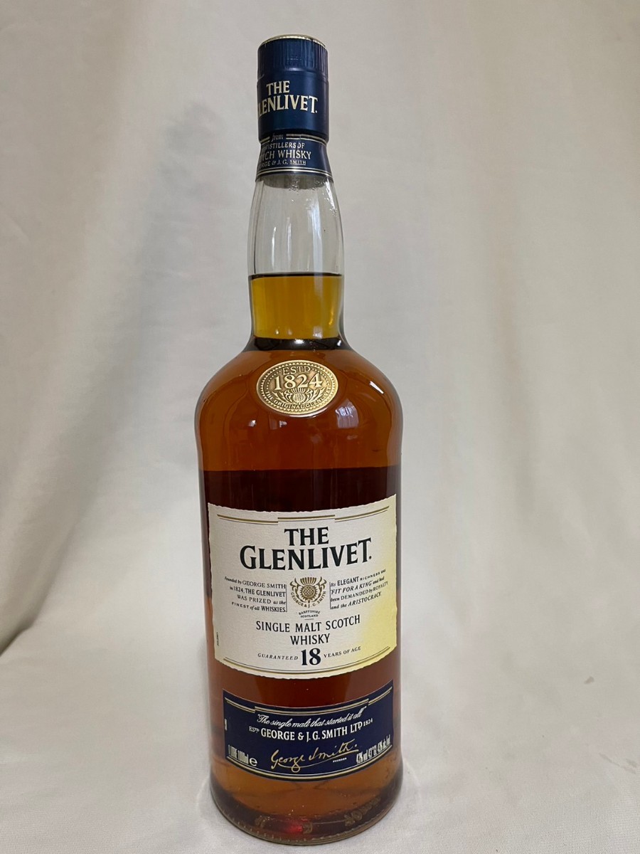 ビッグサイズ　1000ml グレンリベット 18年 未開栓　GLENLIVET　ウイスキー　シングルモルト　SINGLE MALT
