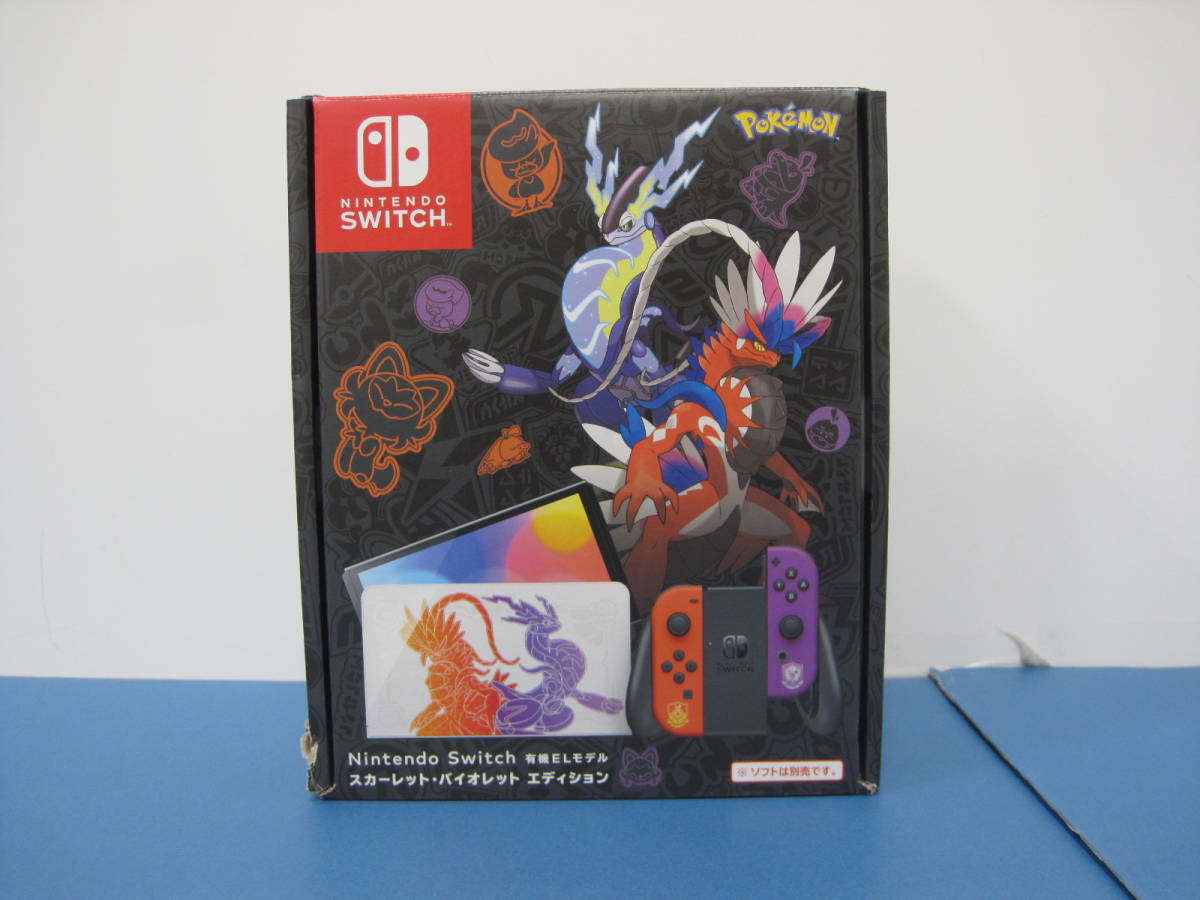 070) 中古 Nintendo Switch (有機ELモデル) スカーレット×バイオレットエディション ニンテンドー スイッチ 本体 Nintendo Switch 070 T-382&frasl;1円スタートNintendo ゲオ公式通販サイト&frasl;ゲオオンラインストア中古・箱説あり・付属 任天堂