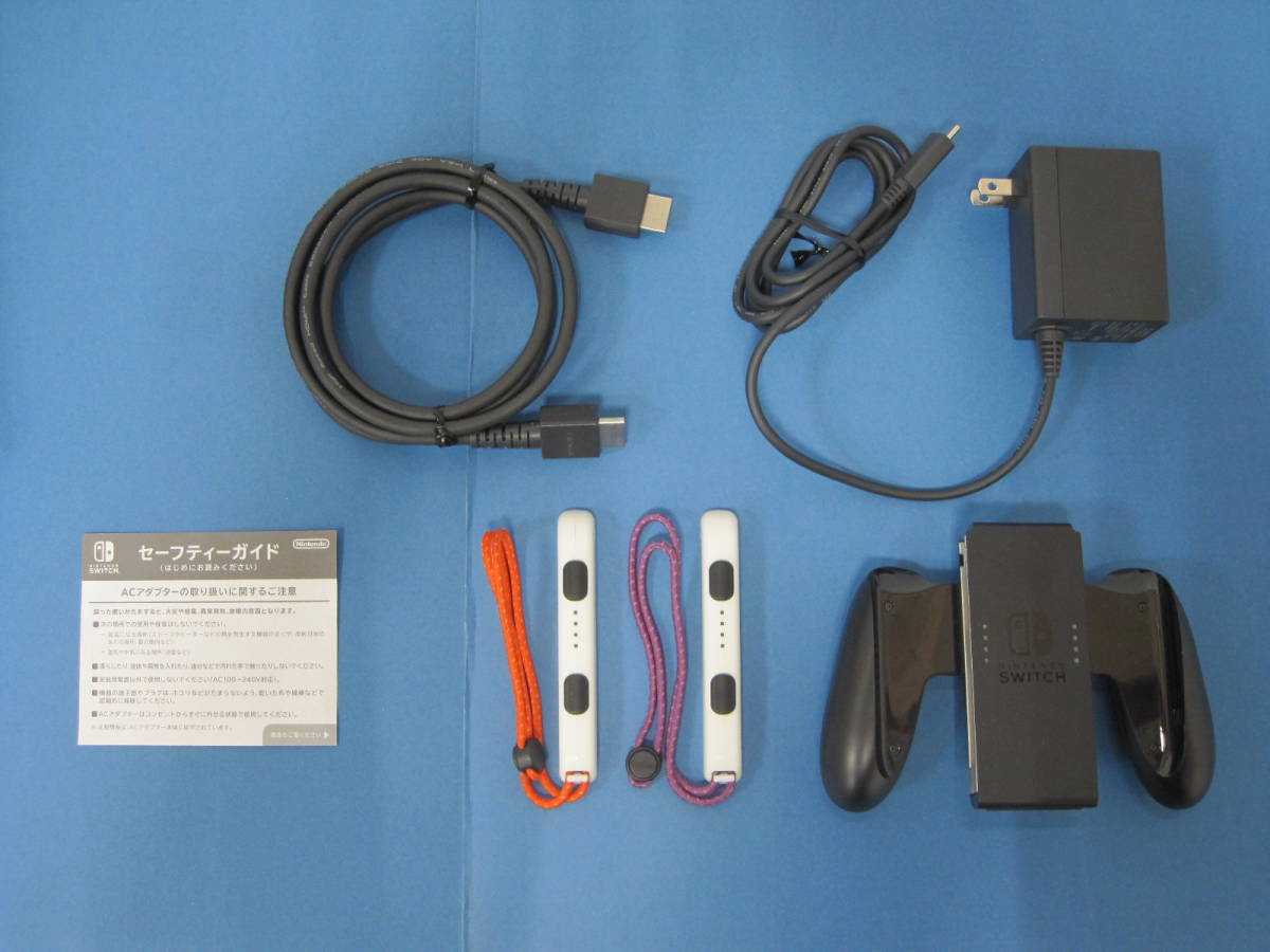 070) 中古 Nintendo Switch (有機ELモデル) スカーレット×バイオレットエディション ニンテンドー スイッチ 本体 Nintendo Switch 070 T-382&frasl;1円スタートNintendo ゲオ公式通販サイト&frasl;ゲオオンラインストア中古・箱説あり・付属 任天堂