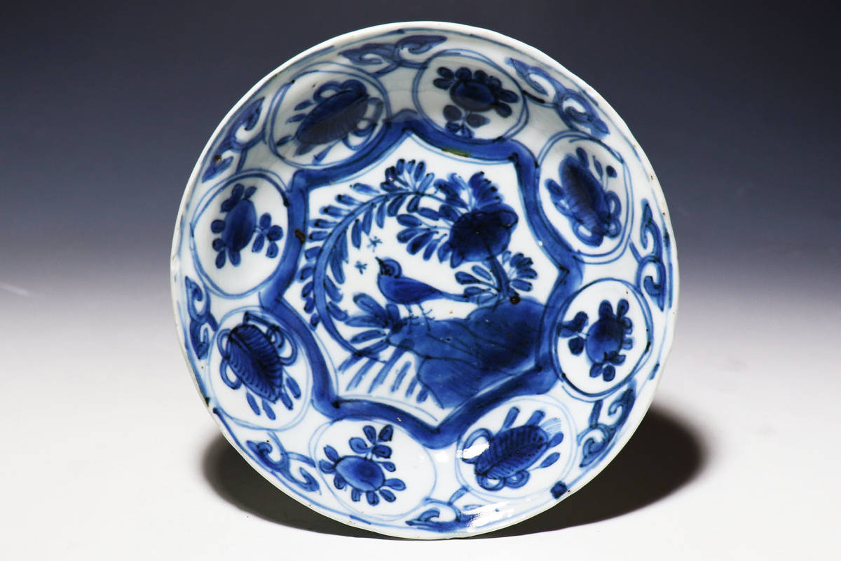 古染付 中国美術 明末清初 唐物 清 ～ 時代 ⁄ 時代中国美術 大皿 明末