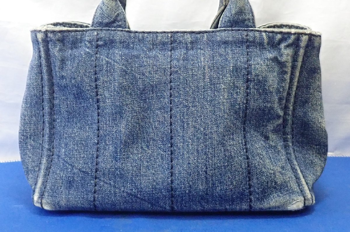 PRADA デニムバッグ　2wayショルダーバッグ　カナパ ◎PRADA プラダ カナパS デニム 2way ショルダーバッグ