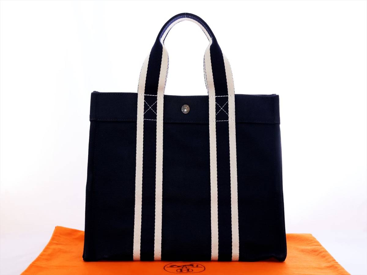 エルメス トートバッグ HERMES キャンバス MM 極美品 A4収納可 美品 