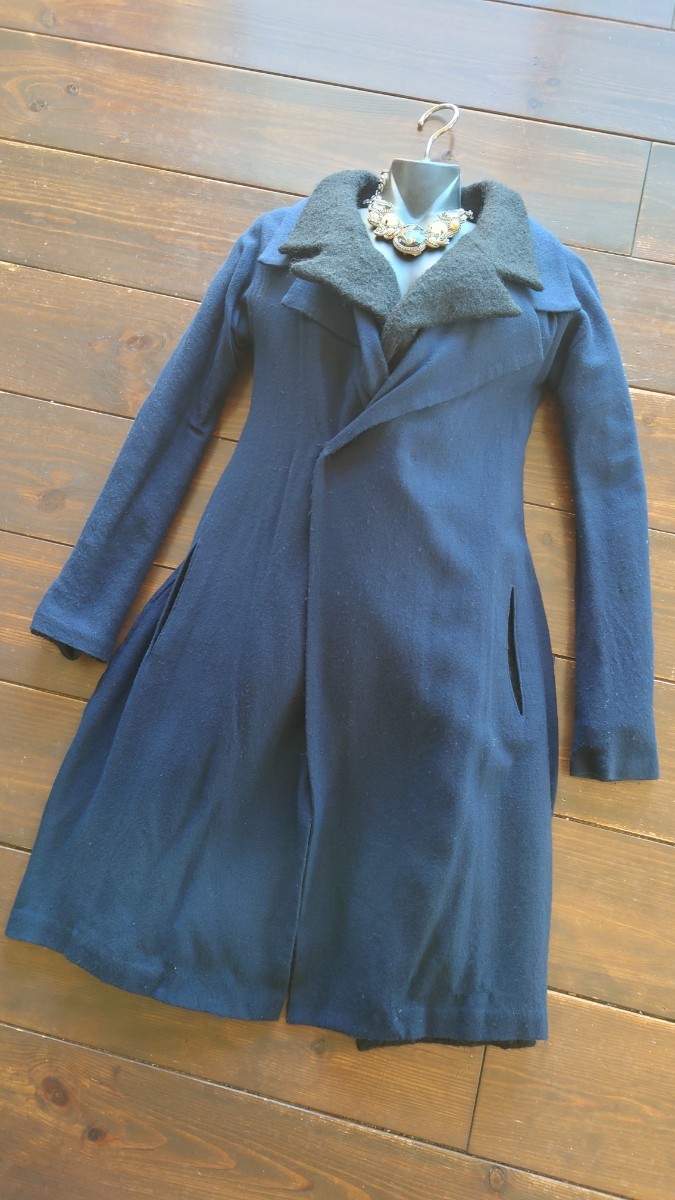 □ヨウジヤマモト Y's ワイズ 変形コート Yohji Yamamoto ブラック