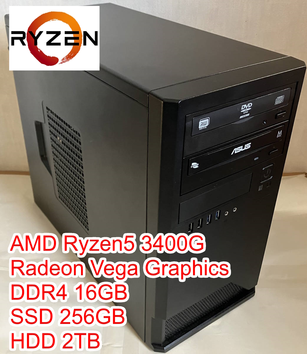Mini ITX 自作デスクトップPC Ryzen 自作PC AMD Ryzen5 3400G / DDR4