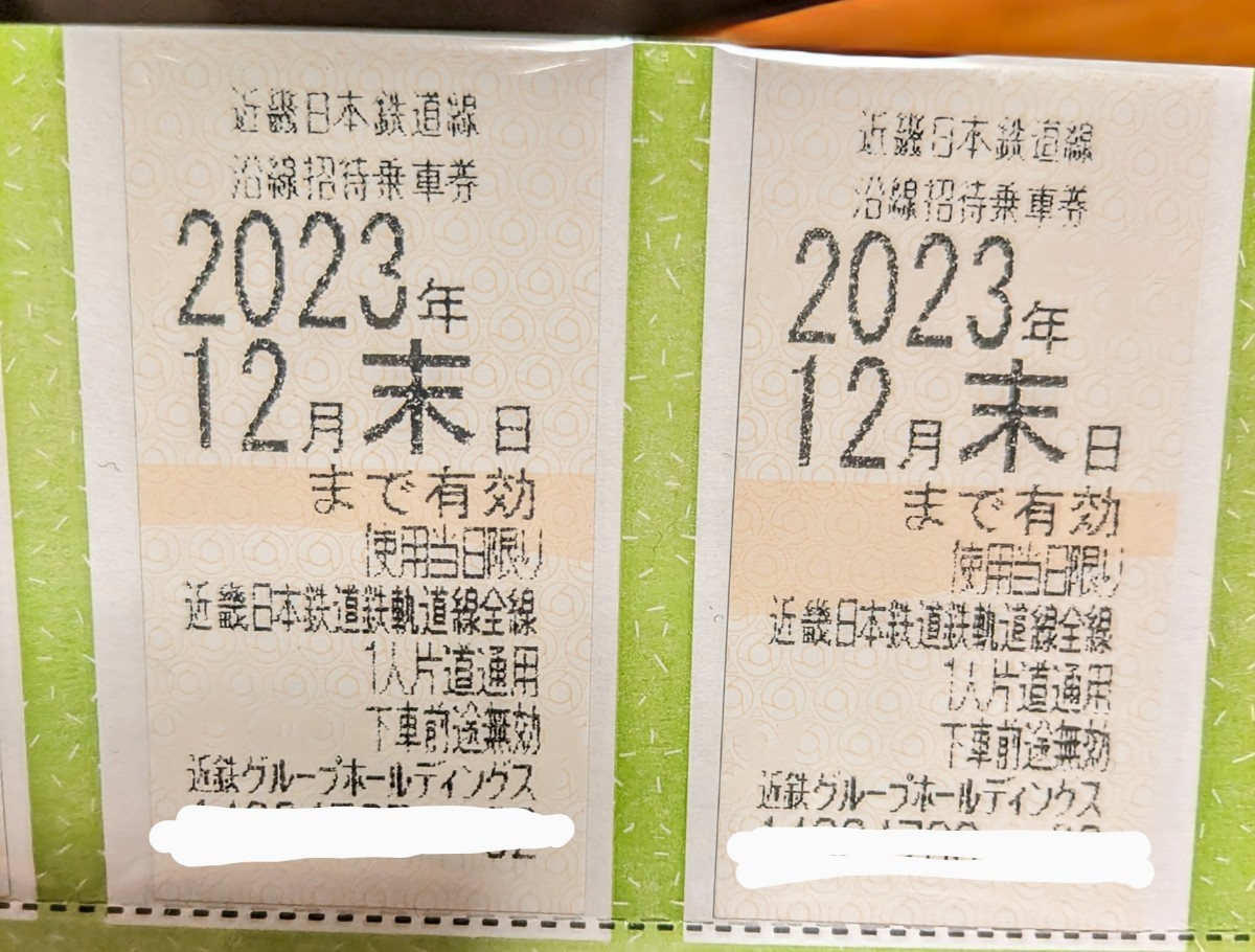 近鉄株主優待乗車券 近鉄株主優待乗車券(8枚) 【公式通販】