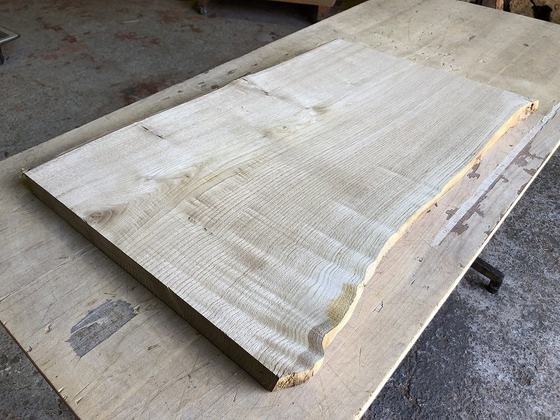 新品　昔自然風板6枚 EH547K】栗 ～620×～425×32㎜ 極上杢 一枚板 材料 天然木 無垢材 乾燥