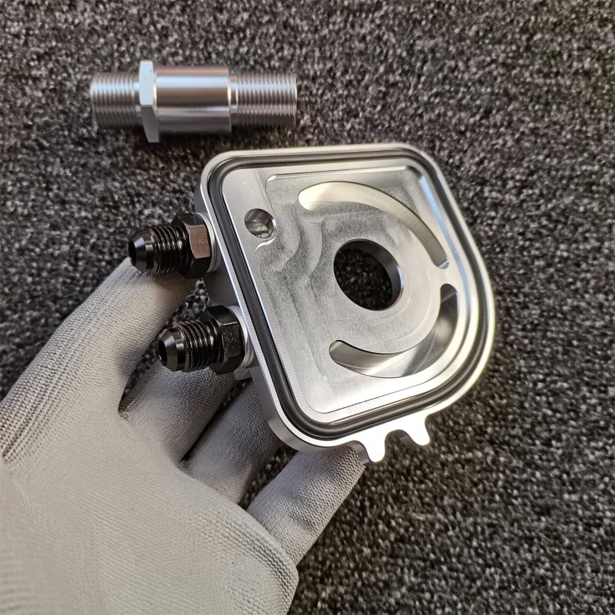 CB250N CB250T CB400N CB400T オイルクーラー取り出し（16-0617銀）