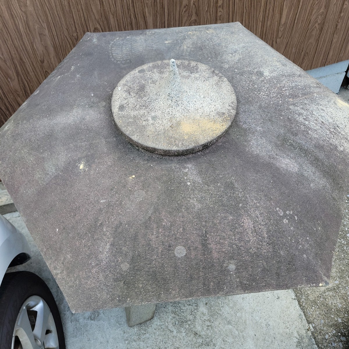 引き取り限定 雪見灯籠 石灯篭 灯籠 灯篭 六角 庭園 和風 石材 高さ約