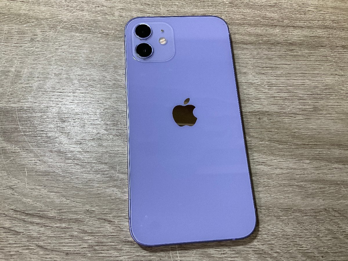 4665】iPhone 12 128 GB パープル SIMフリーバッテリー92% 利用制限