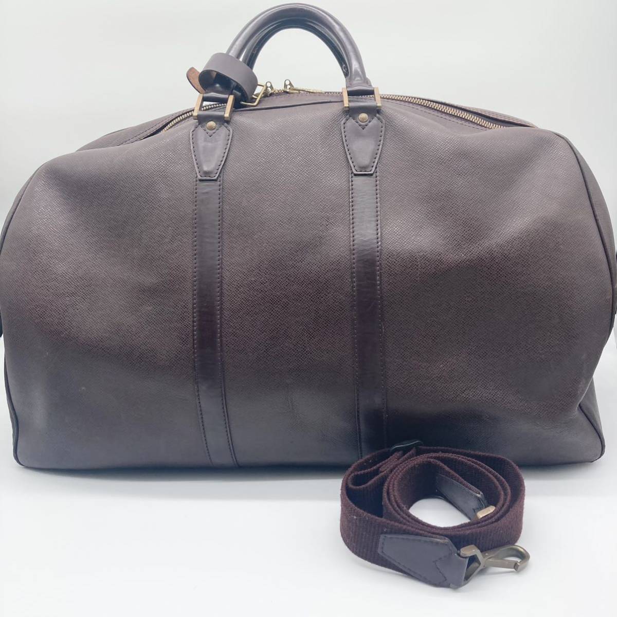 1円〜 LOUIS VUITTON ルイヴィトン ケンダル　 ケンダル タイガ 2way ボストンバッグ　大容量　トラベルバッグ　アカジュー