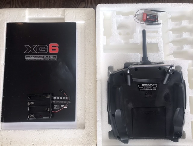 ☆グライダーに JR RG612BX 受信機＆TLS1-VROバリオセンサー JR XG6 6