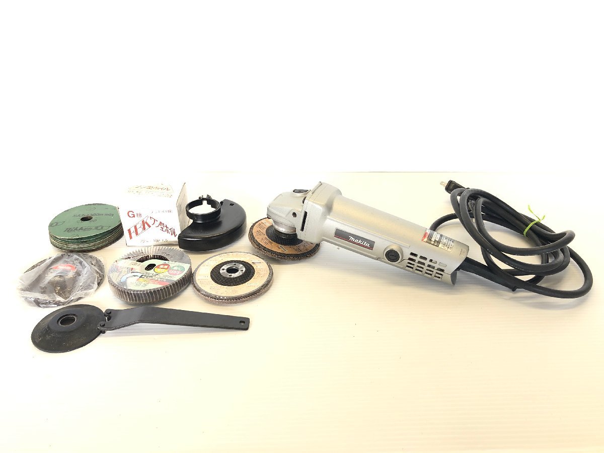 makita マキタ 9526L ディスクグラインダー 替刃付き 100mm 研磨機 100V 電動工具 DIY 切断機