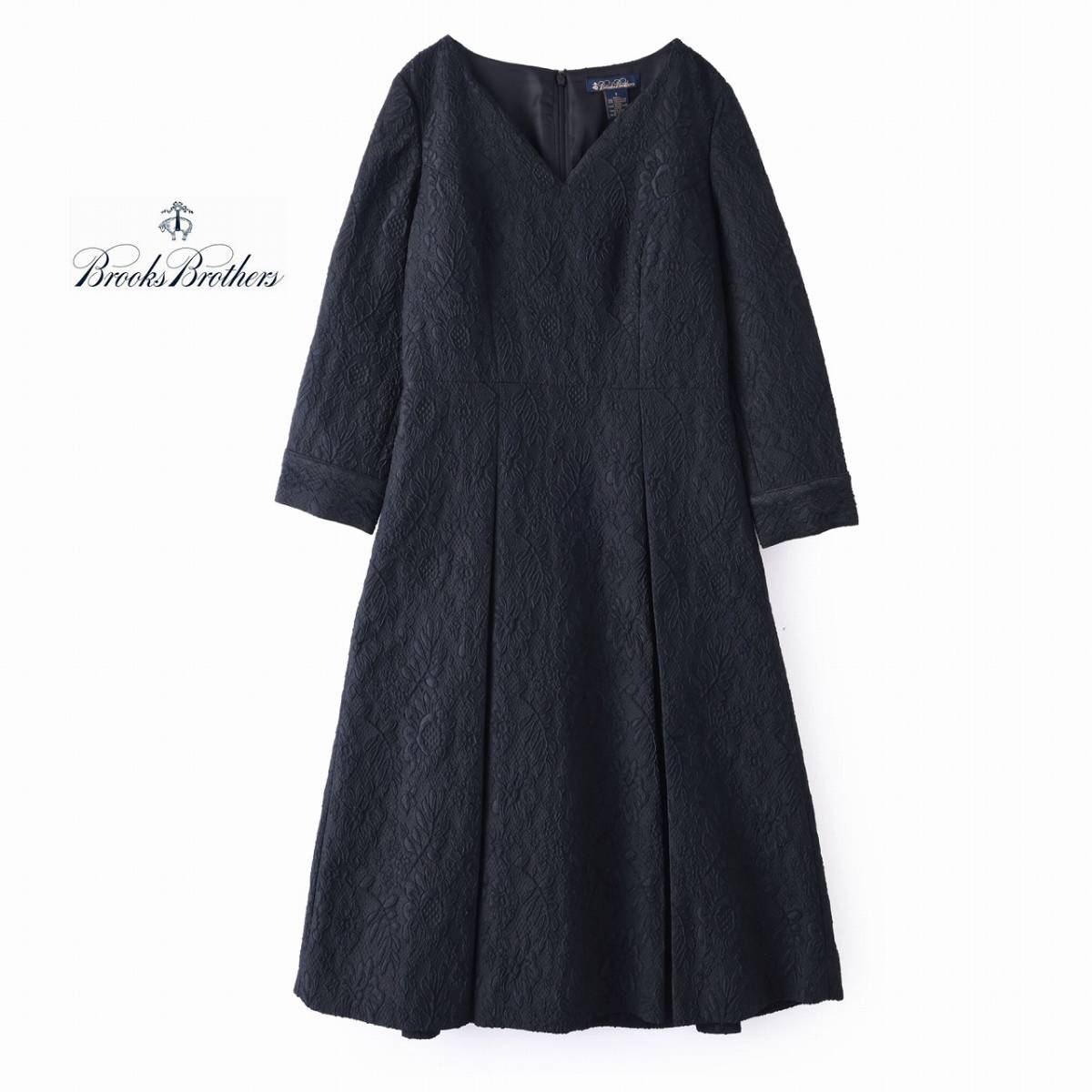 美品★ブルックスブラザーズ346☆3.5万★0size/7号★ワンピース黒J090