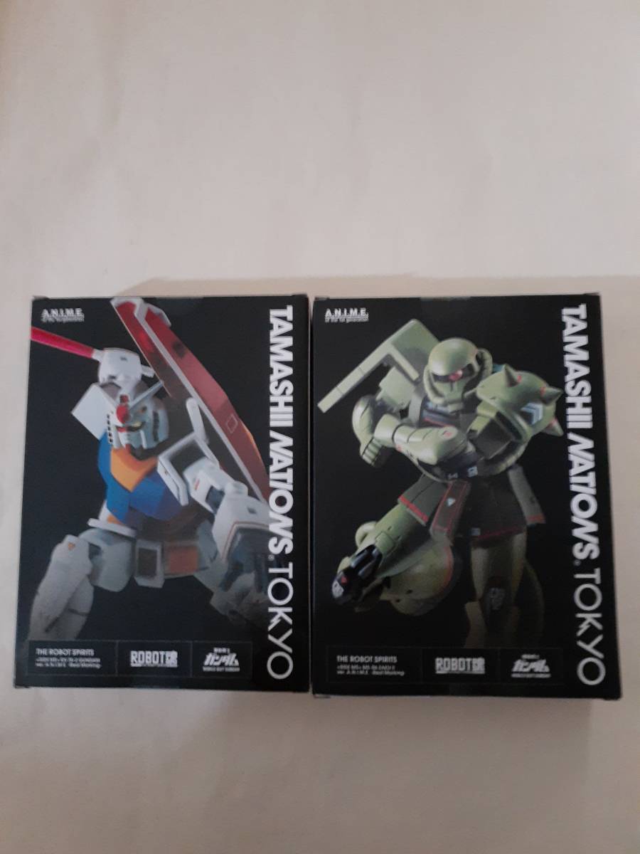 ROBOT魂 ＜SIDE MS＞ ガンダム ver.A.N.I.M.E.＆ 量産型ザク ver.A.N.I.M.E. 魂ネイション東京限定 TAMASHII NATIONS TOKYO おまけ付き