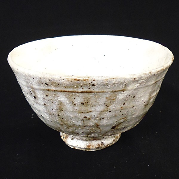 S1 吉田喜彦 粉引茶碗 四十七年 共箱 茶器 茶道具 吉田喜彦