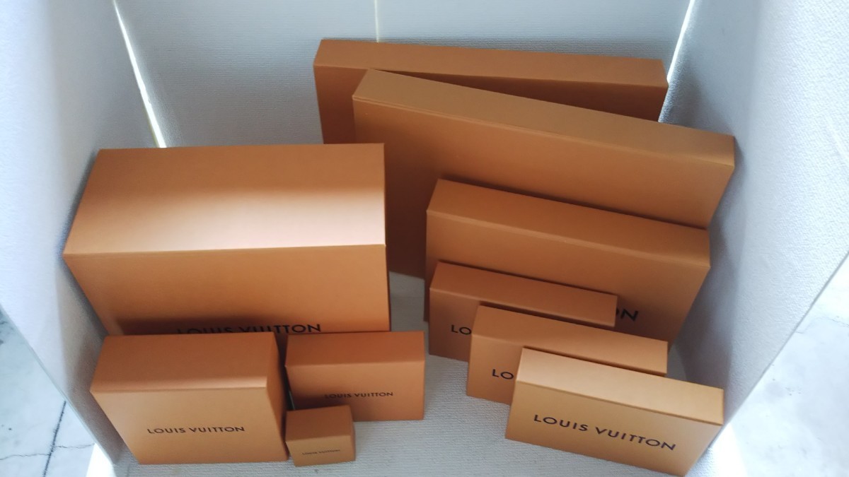 LOUIS VUITTON ルイヴィトン 空箱 旧型ブラウン 保存箱7個セット ルイ