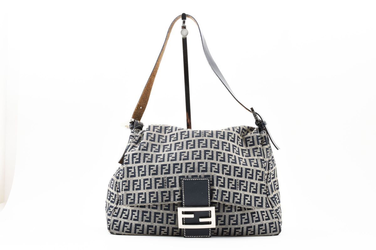 1円 FENDI フェンディ マンマバケット ズッカ柄 キャンバス×レザー