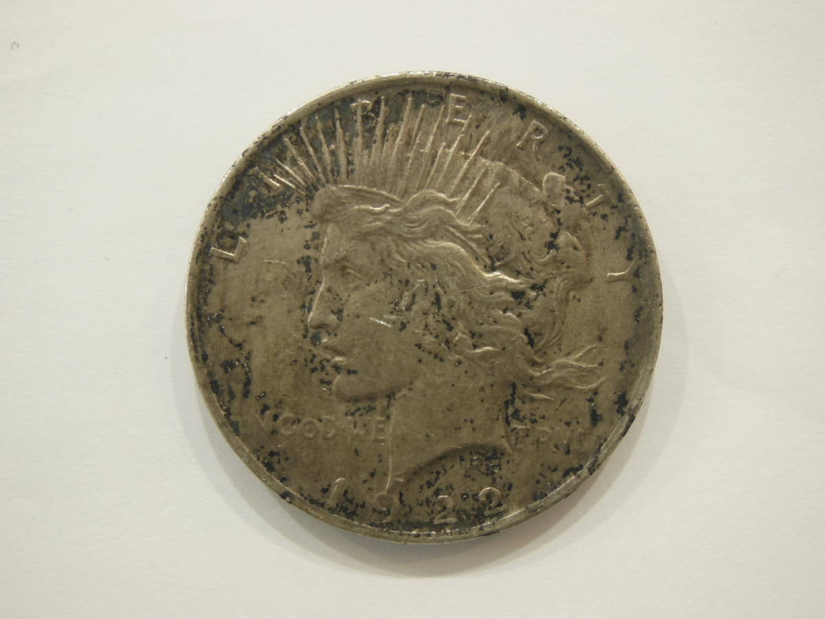 コレクション 1922年 ピースダラー 1ドル銀貨 アメリカ 直径約37.9mm