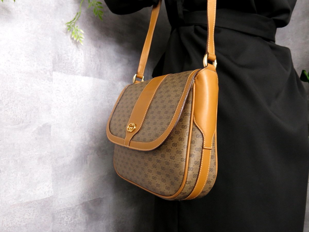 ○超美品○GUCCI オールド グッチ○マイクロGGスプリーム○PVC カーフ 