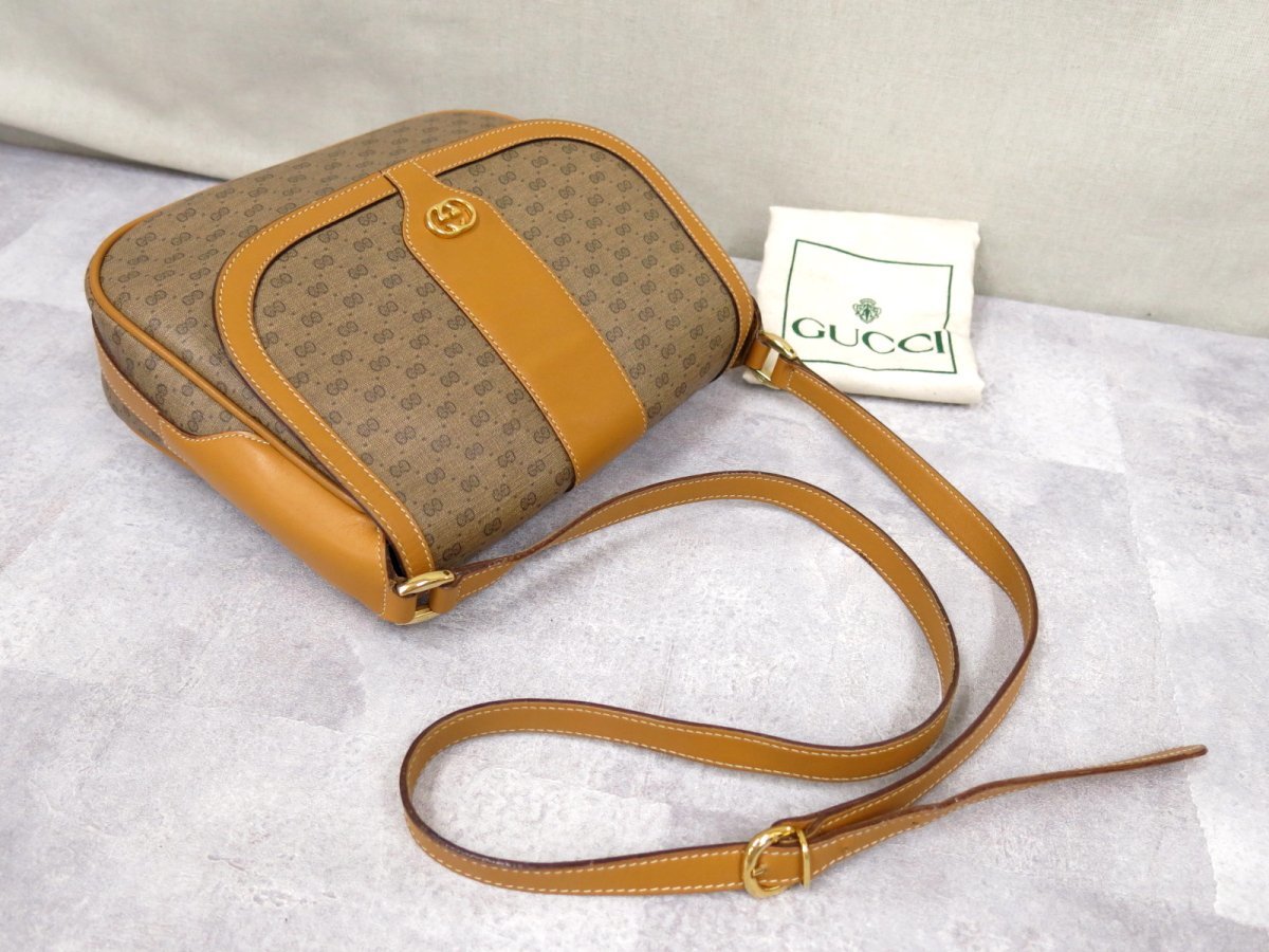 ○超美品○GUCCI オールド グッチ○マイクロGGスプリーム○PVC カーフ 