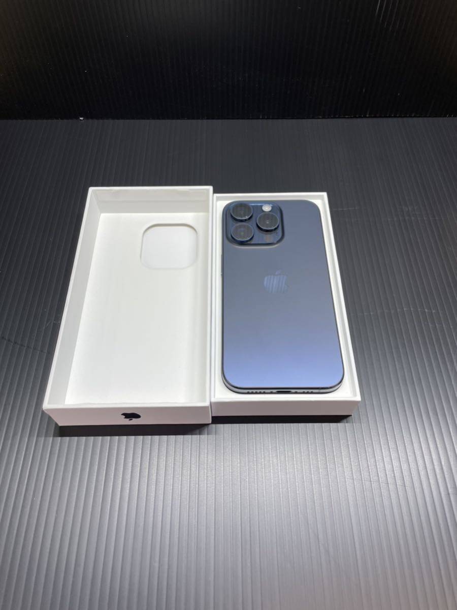 美品SIMフリー iPhone15Pro 512GB 1682 ブルー 新品電池 iPhone 15 Pro 512GB ブルーチタニウム SIMフリー 美品 バッテリー100
